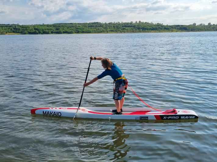 Ben Leon in action on his Makaio board.