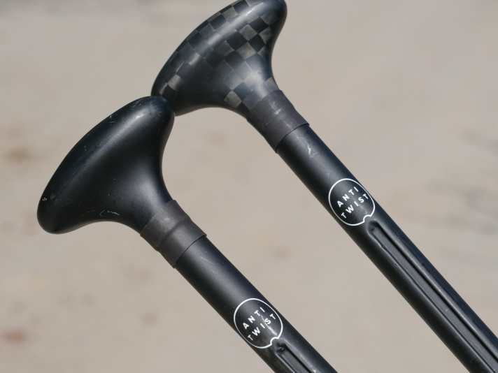 The handles of the Fanatic paddles are comfortable to hold.