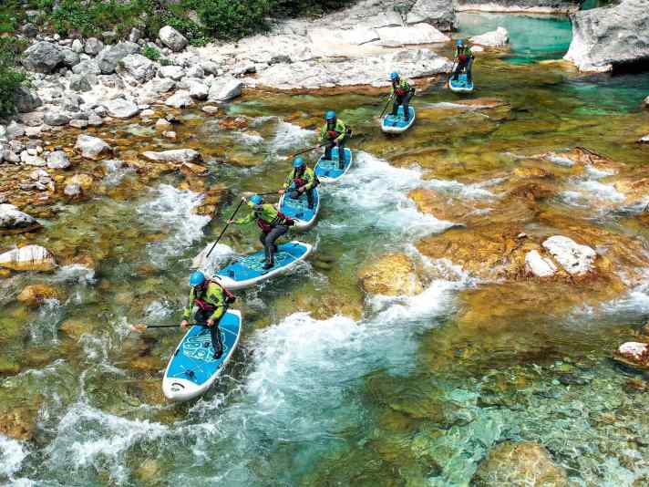 Der optimale Fahrweg durchs Wildwasser