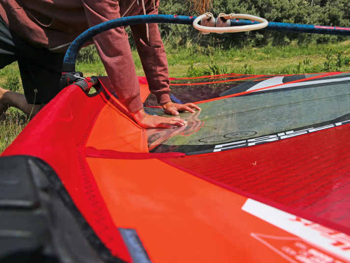 A freestyle sail can then be trimmed a little more bulbous than usual for foiling.