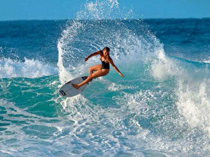 Daughter Savannah is travelling the world as a professional surfer, while son Harley has decided against a career in windsurfing and would rather fly into space.