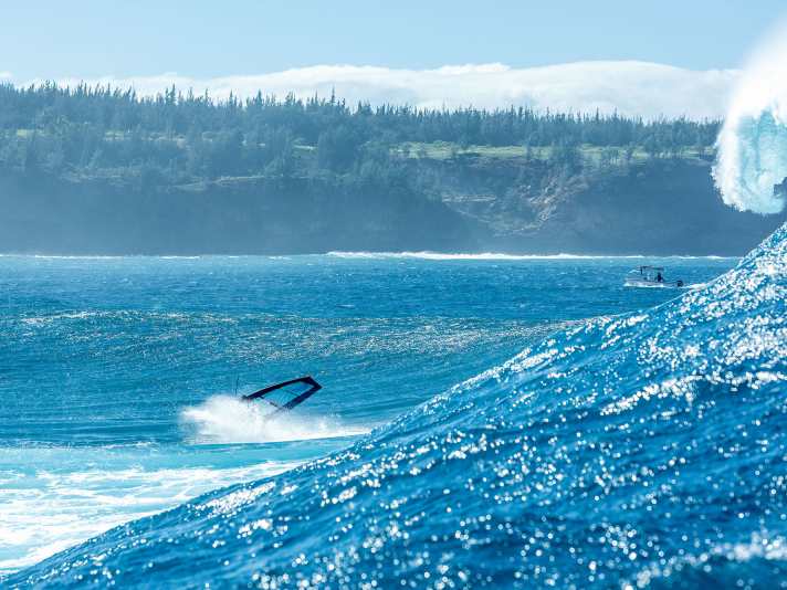 Robby Swift does not go into the wave without prior training.