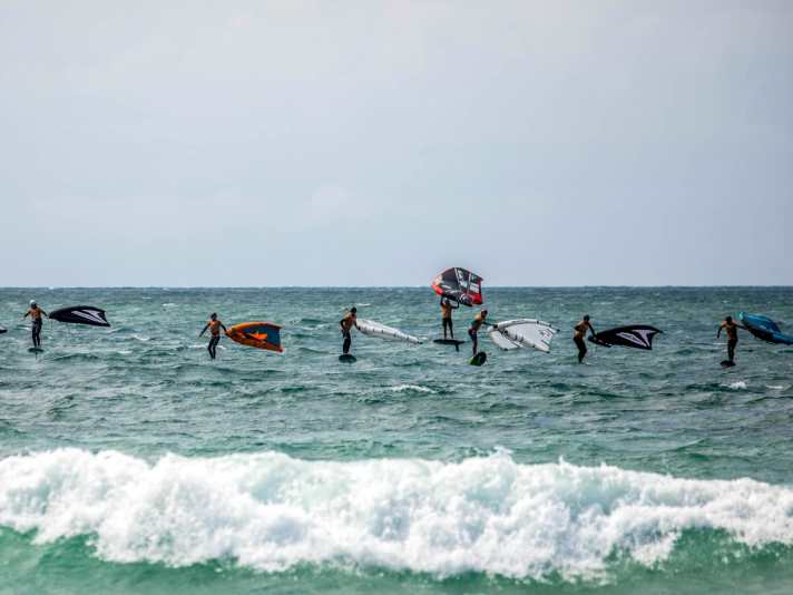 A downwind passage is also part of the slalom, which all participants have to pump their way through