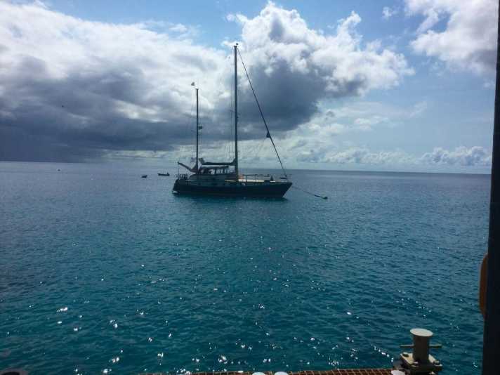   The sailing yacht "Fidel" at anchorage