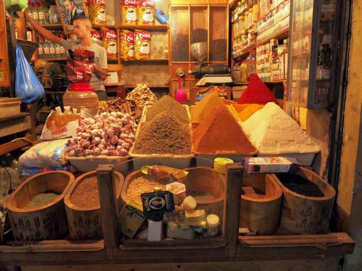   Spice vendor at the market