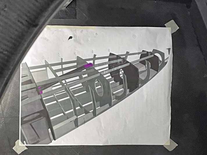 Close spacing of bulkheads, frames and stringers ensures strength - and weight
