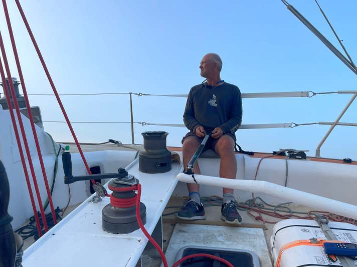 Frédéric Switala dans le cockpit de son "Man of War".