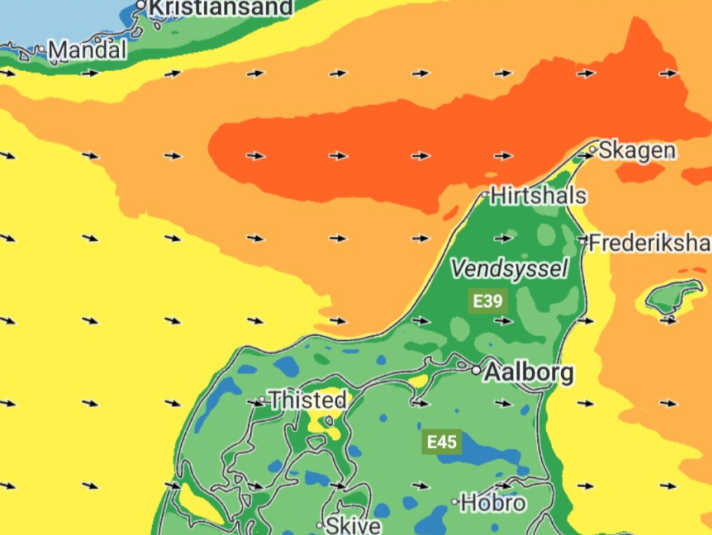 Sieht die Windkarte so aus, kann der Trip nach Hirtshals lohnen