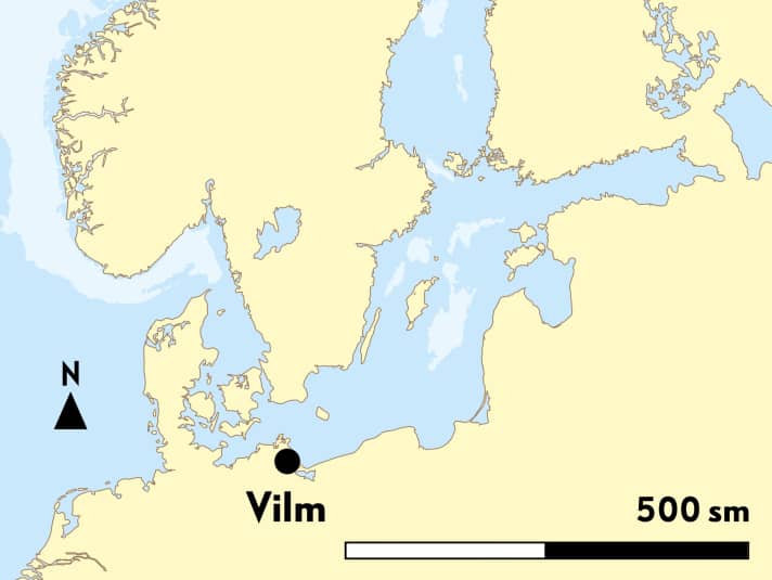 Die Insel Vilm im Greifwalder Bodden in Deutschland.
