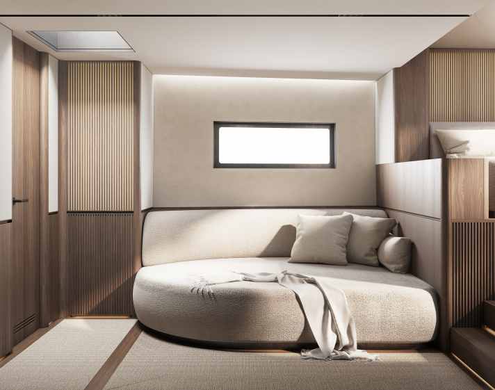 Warm minimalism: Andreas Martin-Löf combines rice paper with walnut wood.