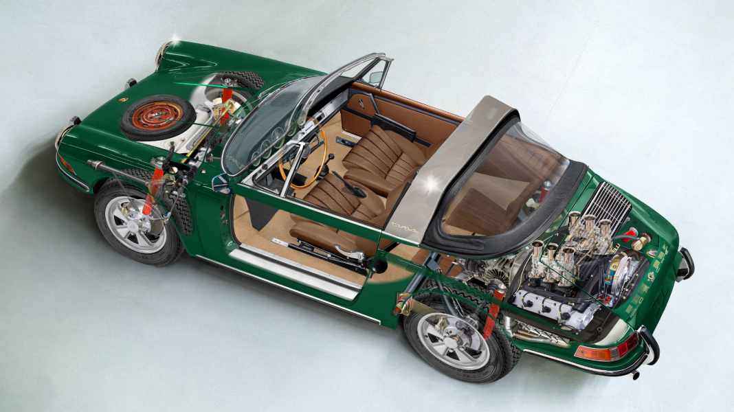 Porsche-Schnittzeichnungen: Den Dingen auf den Grund sehen