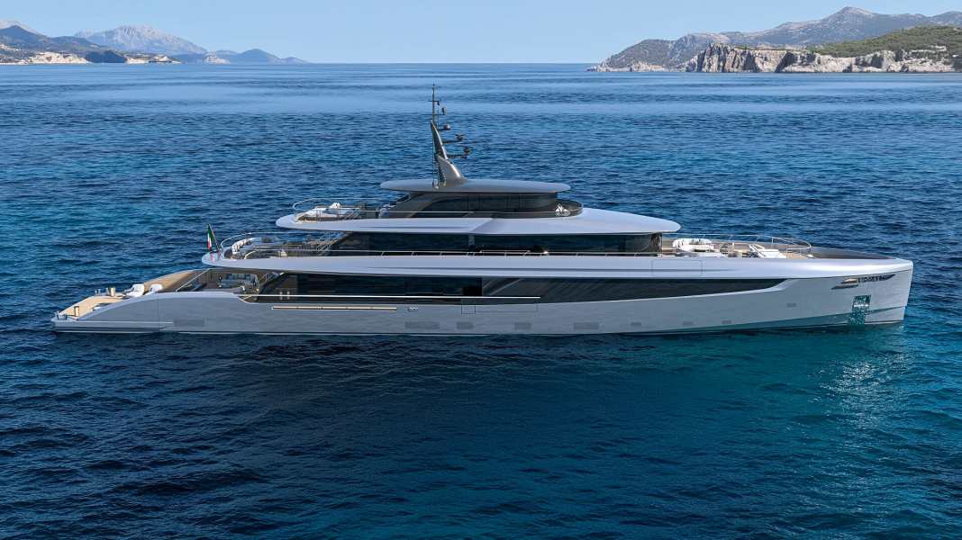 Design by Enrico Gobbi: Baglietto sells steel-aluminium project at 56 metres