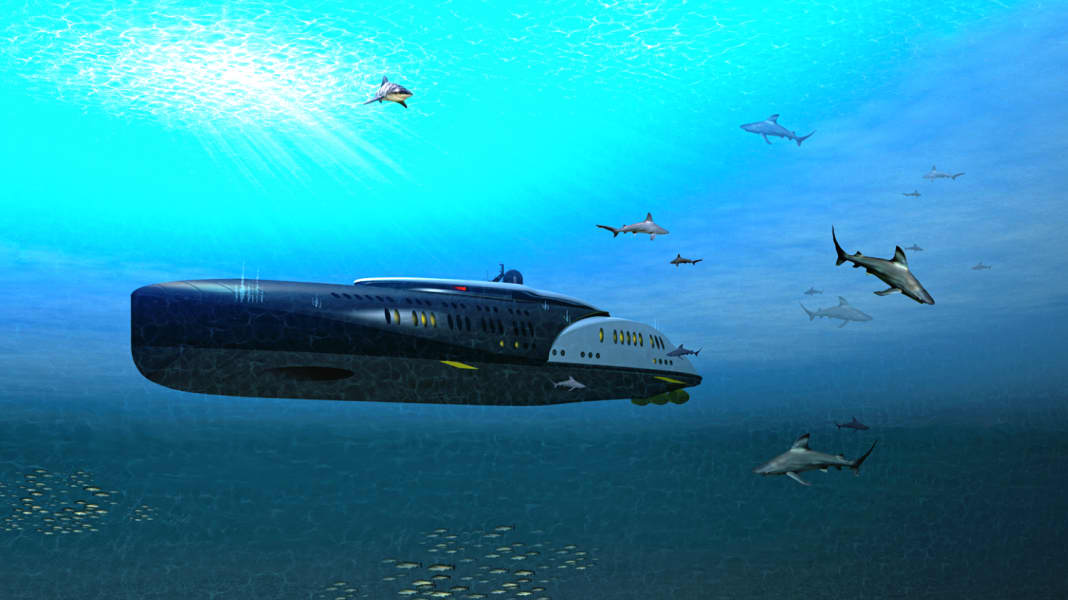 Tauchende Gigayacht: „Hybrid 2021“