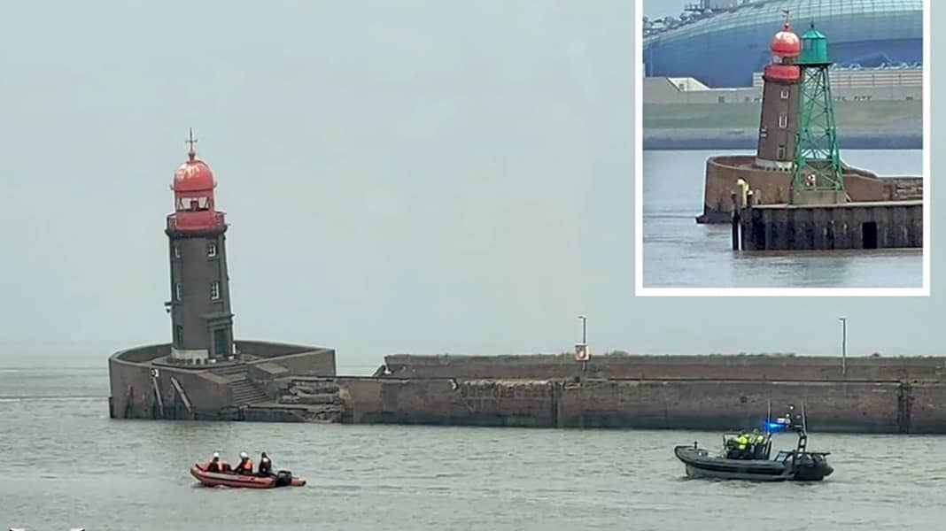 Bremerhaven: Leuchtturm an der Geestemündung droht zu kippen