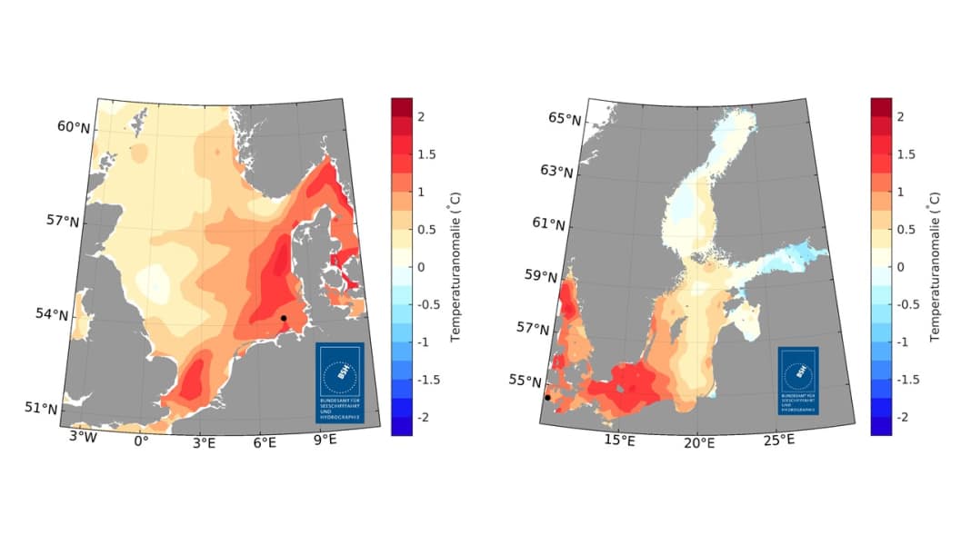 Wetter und Klima: Temperaturanstieg der Nord- und Ostsee setzt sich fort
