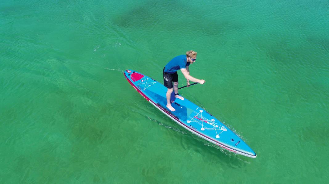 SUP-Fahrtechnik: Streckenschlag und flinke Turns