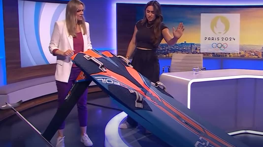 Windsurfing on TV: Theresa Steinlein as a guest on "Blickpunkt Sport"