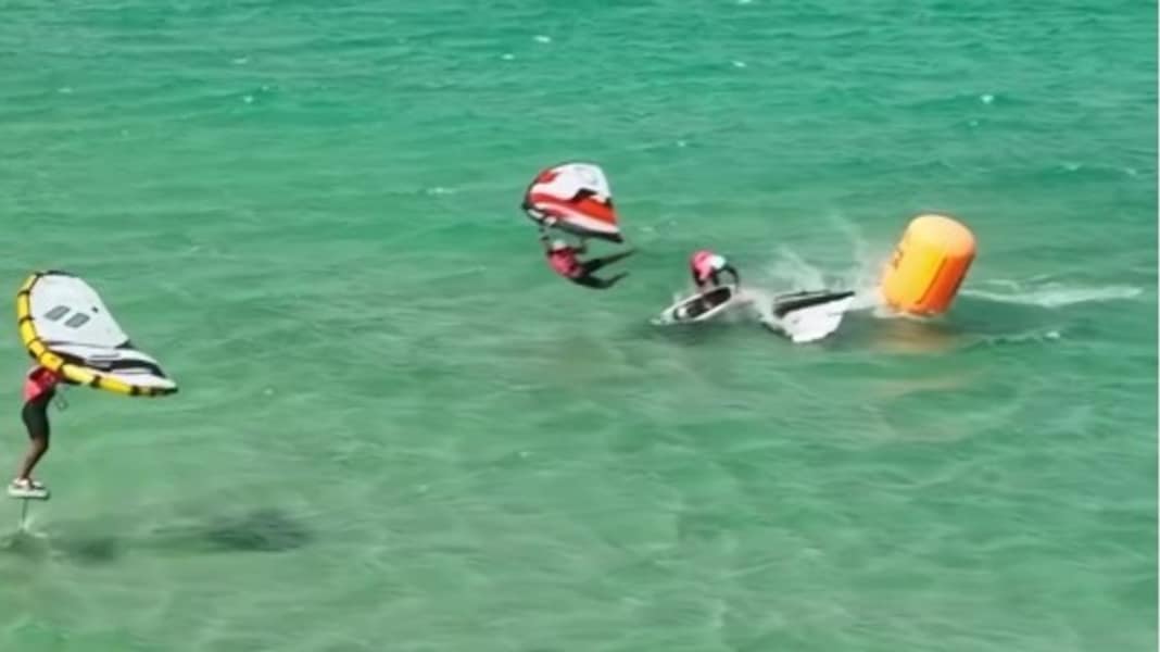 Wingsurf World: A powerful take-off at the neck buoy