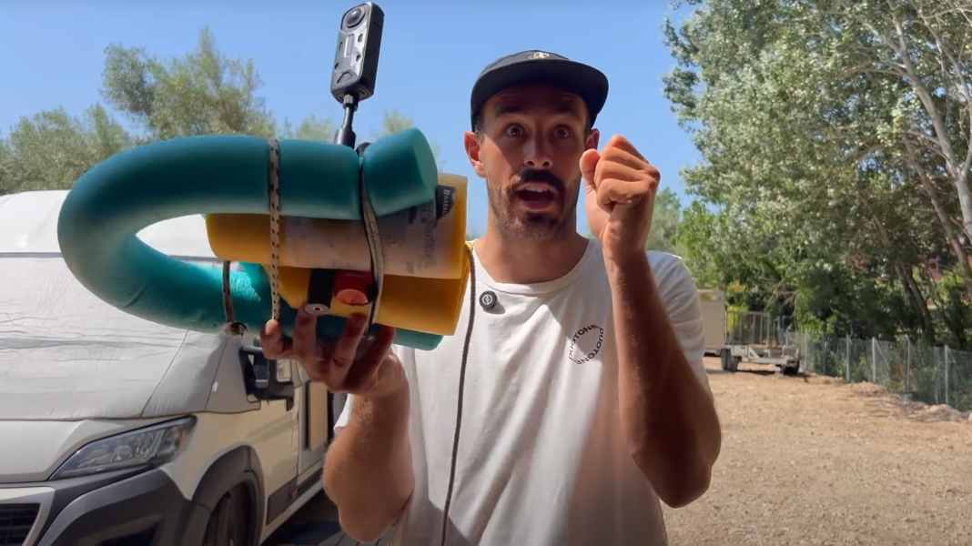 Selbstfilmen leicht gemacht: Freestyle-Profi George Grisley mit kreativer Kamera-Lösung für Windsurfer