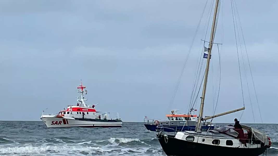 Seenotfall: Zwei Boote an der deutschen Ostseeküste gestrandet