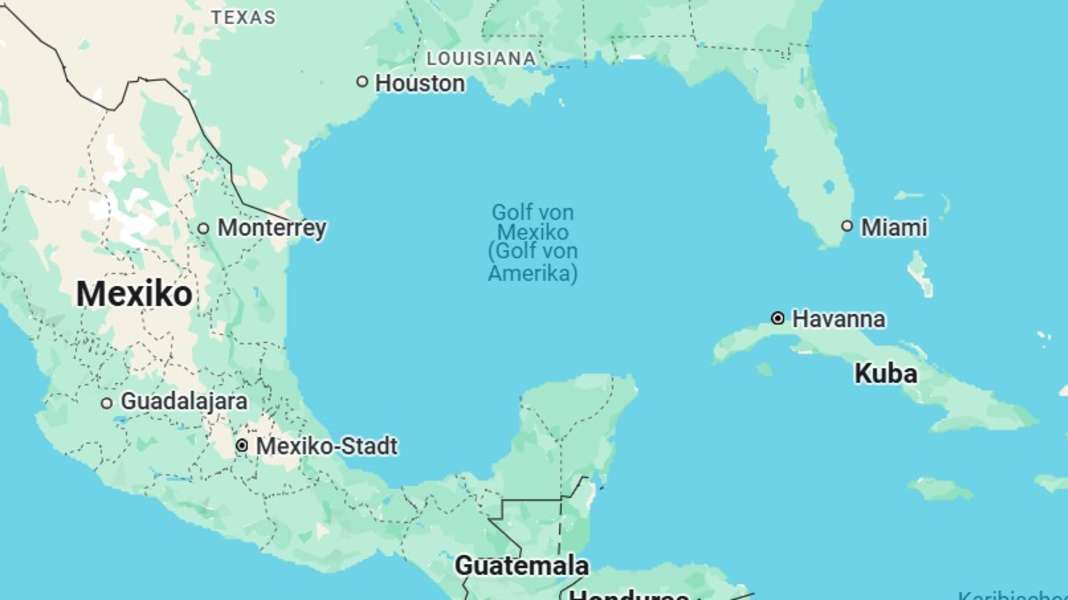 Gulf of Mexico: Renamed - Mexico becomes America