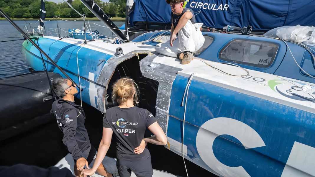 Ocean Race Europe: Repair at Knierim - the damage to Team Holcim PRB