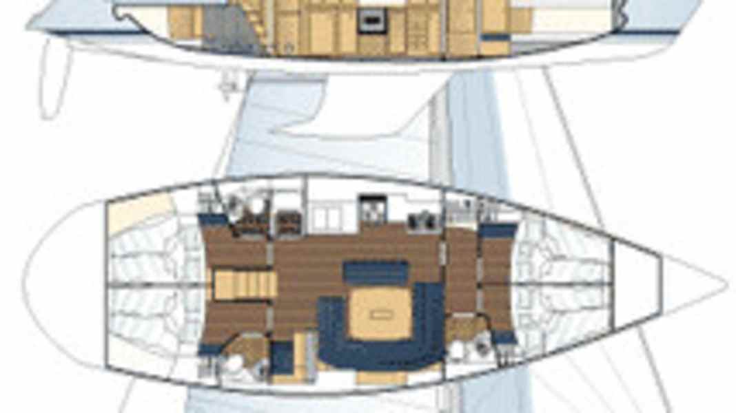 Bavaria 47 Ocean and aft cockpit (issue 18/00): One shape, two types
