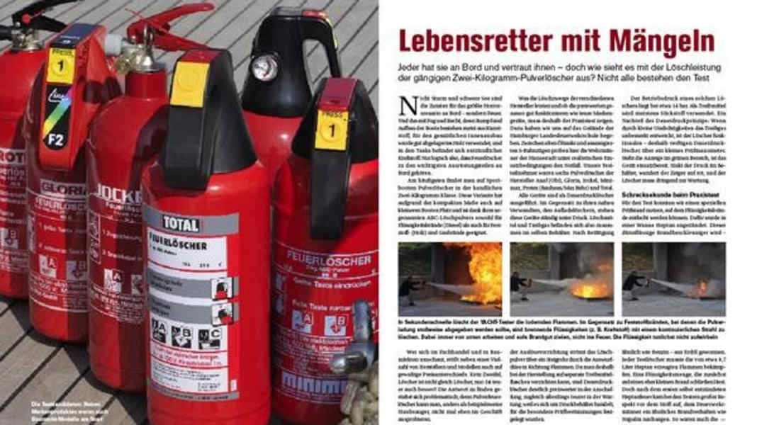 Ausrüstung: Feuerlöscher im Vergleichstest