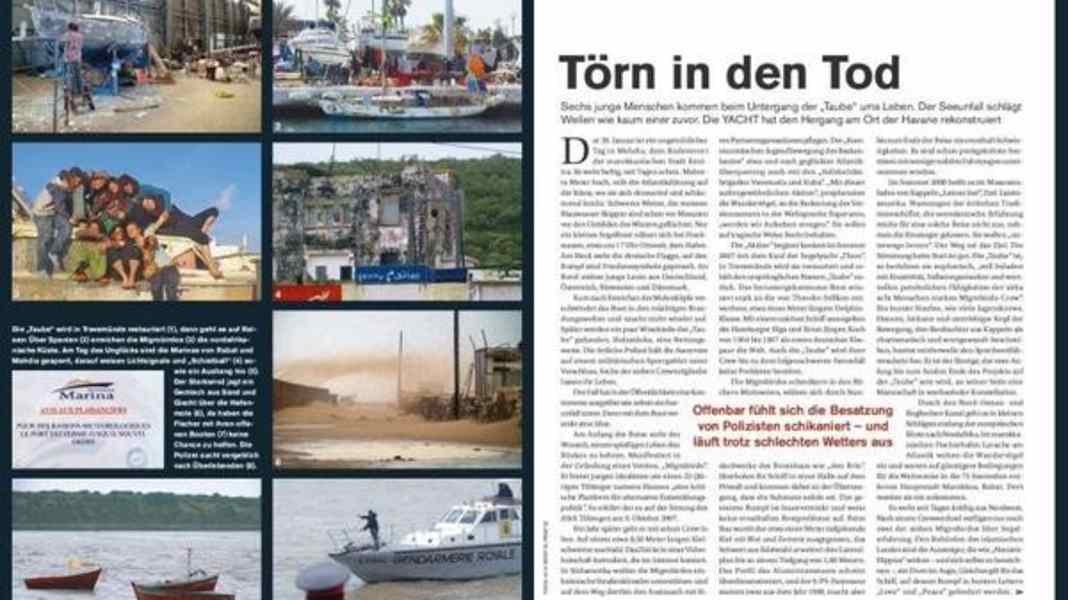 Tragödie: Bericht zum Untergang der "Taube"