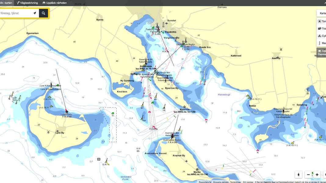 Planification de la croisière : des cartes marines gratuites en ligne, désormais aussi pour le Danemark