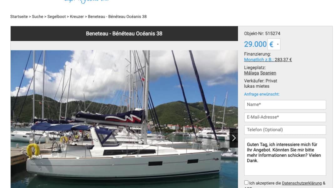 Gebrauchtboot-Kauf: Vorsicht vor Online-Betrugsmasche