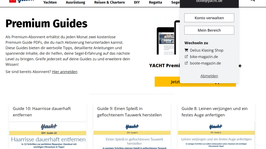 Premium-Abo: Die YACHT erweitert ihr digitales Angebot
