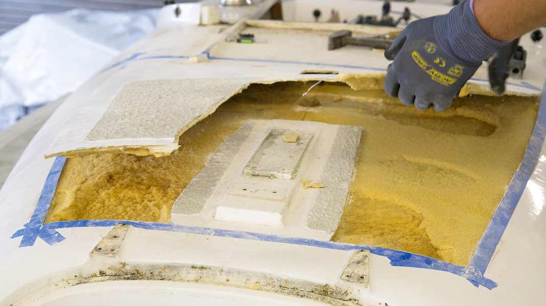 GRP repair: repair and reinforce soft spots in the deck yourself