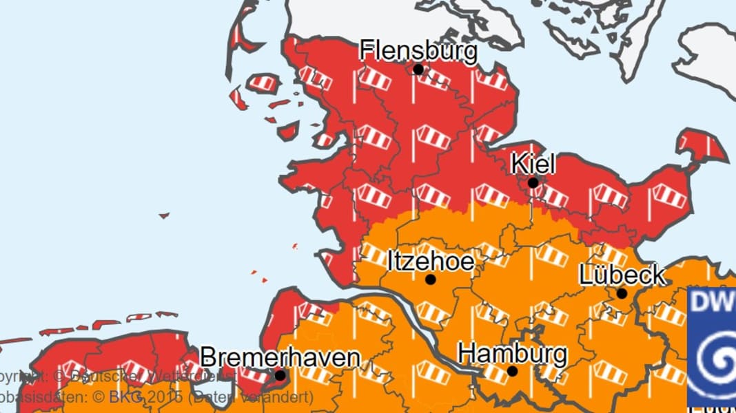 Unwetter: Achtung, Orkanböen über Nord- und Ostsee!