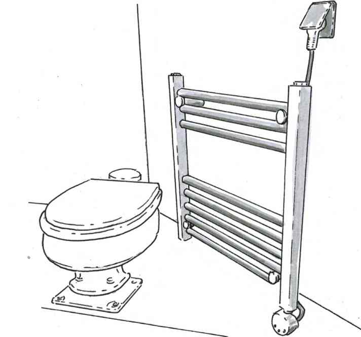 Lifehack : Radiateur sèche-serviettes électrique dans la salle de bain