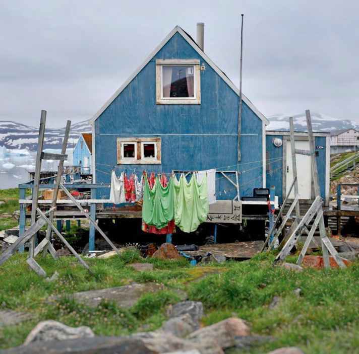 Only a few people live on Greenland, mostly fishermen in search of seals and halibut.