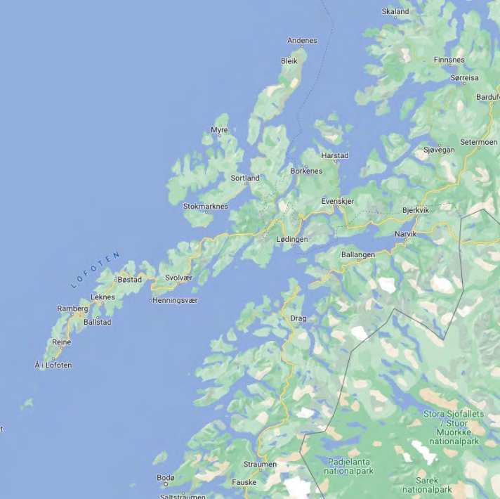 Karte Lofoten