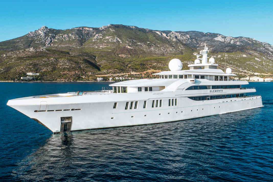 Best net: A VSAT dome dominates the look of the 80-metre displacer