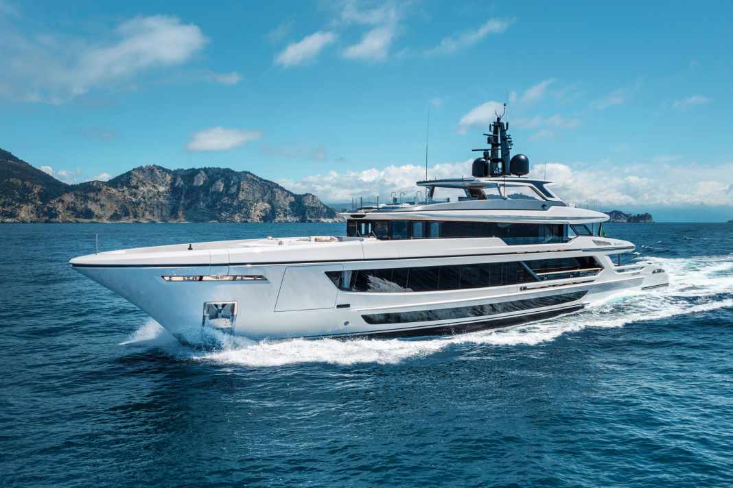 Clear shapes: Francesco Paszkowski designed the masculine exterior of the 450-tonne vessel, which is equipped with a diesel-electric hybrid drive as standard.  The range in eco mode is 7600 nautical miles