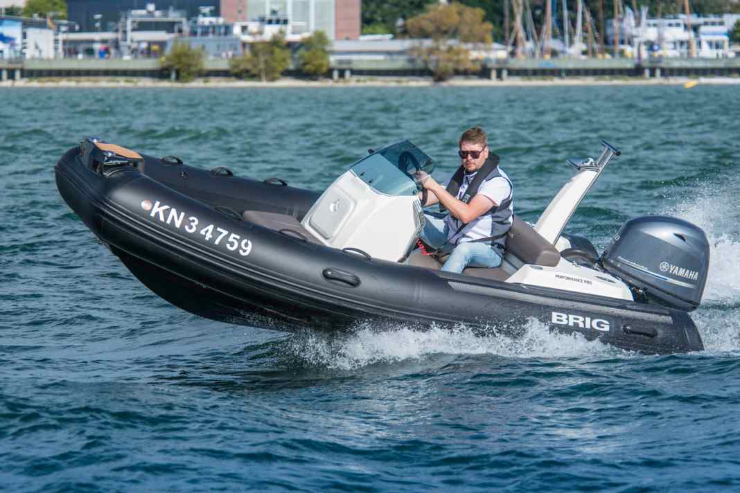 The four metre long RIB from the side.