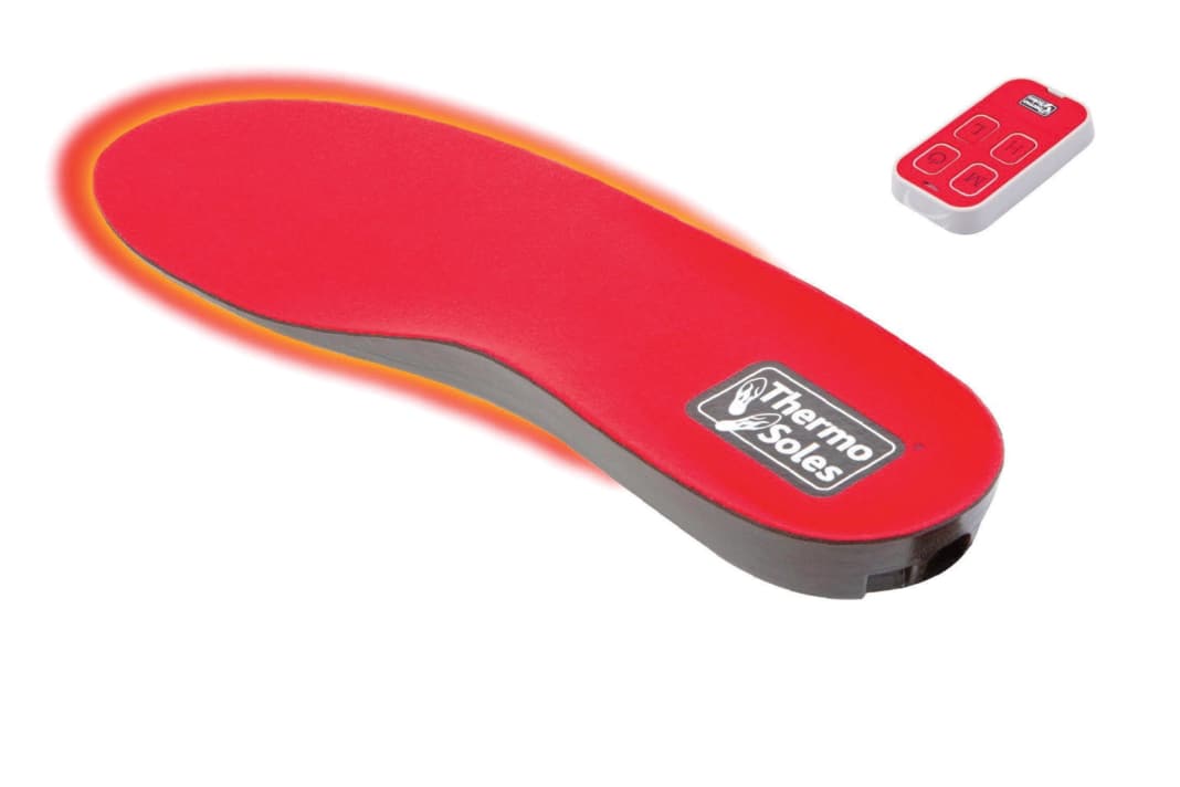 Die Variante Thermo Soles 3D Funk hat eine Fernbedienung.