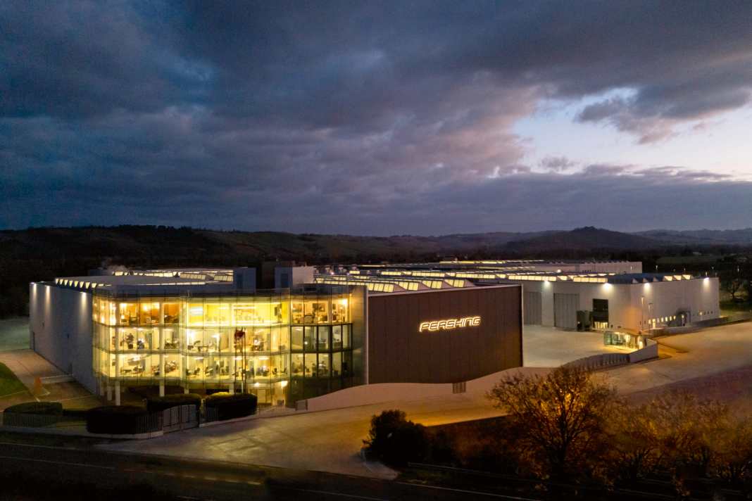 The modern main plant in Mondolfo comprises four buildings on a site of almost 85,000 square metres.