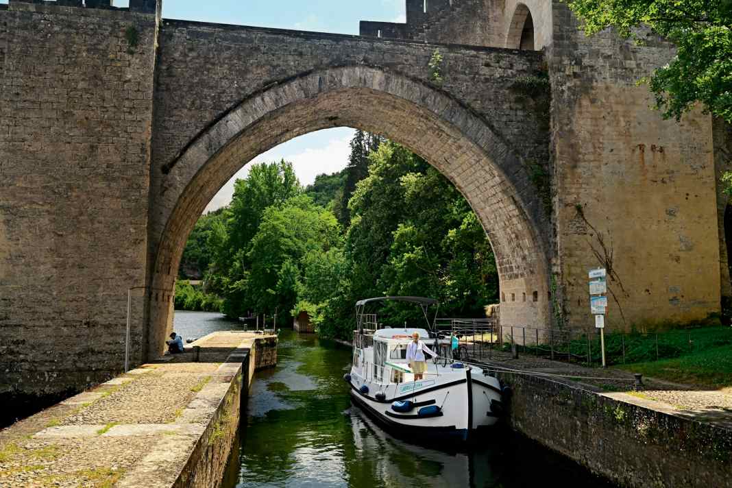 Ancient splendour: The medieval Pont Valentré is one of the dominant landmarks along the course of the Lot and is also a symbol of the city of Cahors.