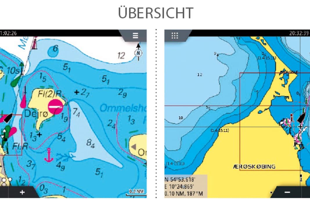 Die Rasterkarte macht hier trotz kleinem Zoomschritt einen deutlich sichtbaren Sprung zur nächstbesseren Auflösung | Screenshots: Olaf Schmidt