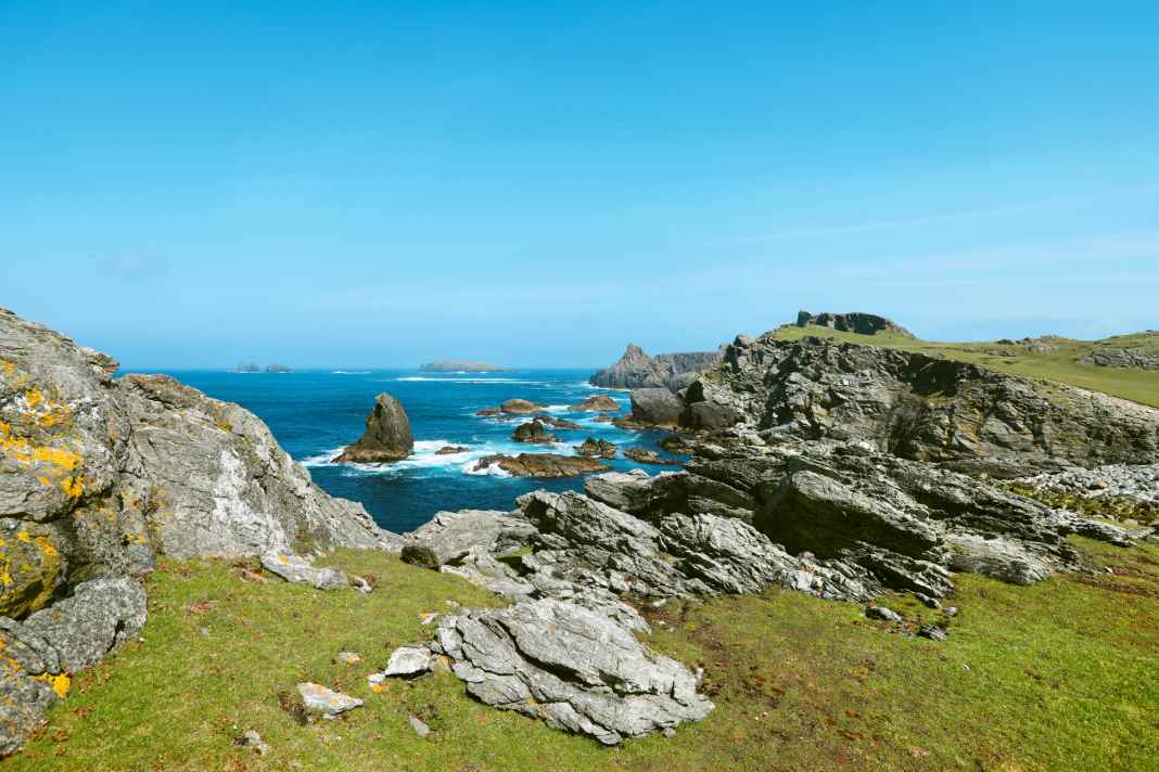 Fethaland an der Nordspitze der Hauptinsel Mainland: Jahrhundertelang wurde von hier aus Hochseefischerei betrieben – in offenen Ruderbooten
