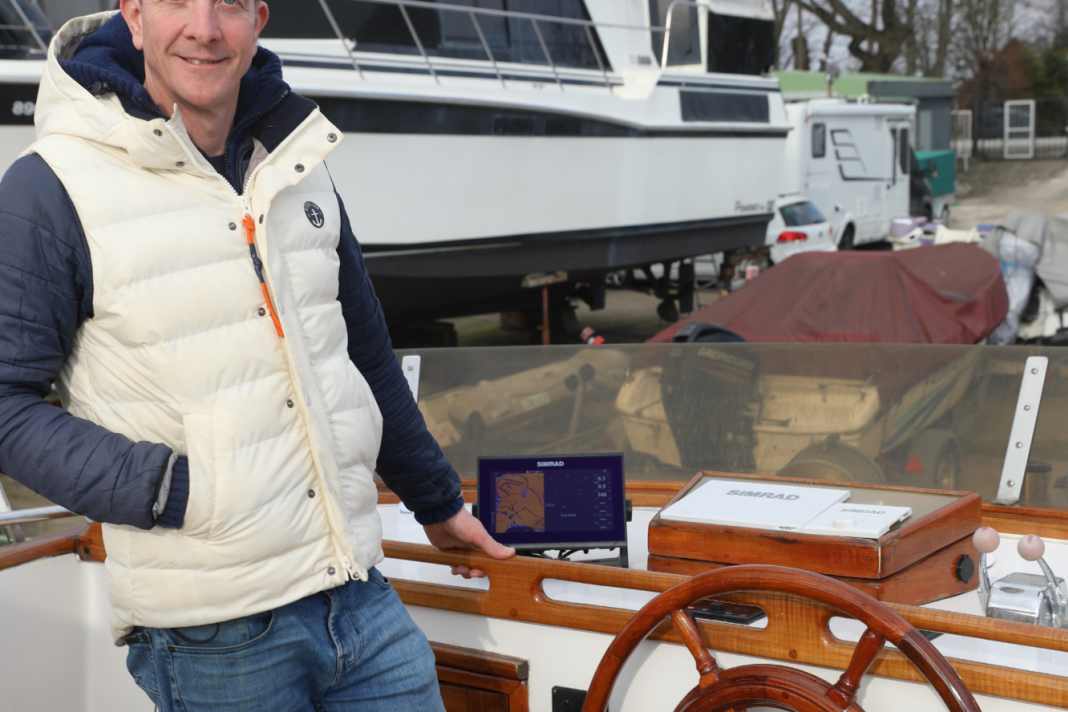 Thorsten Wiechers on his trawler "Adventure"