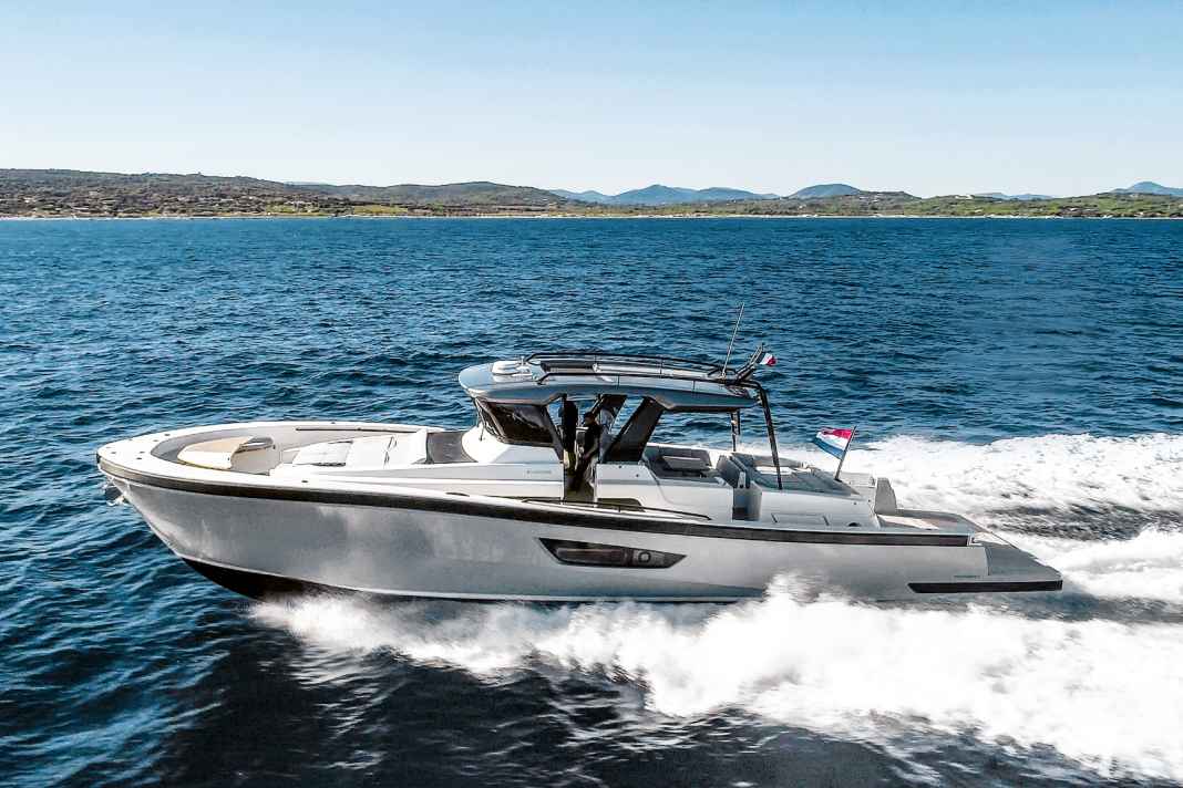 Determined: Two Volvo IPS units take the Bluegame 62 to a maximum of 38.5 knots