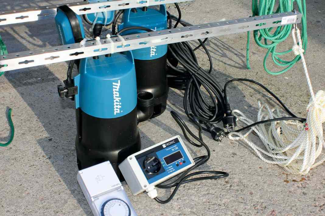 Die Anlage basiert auf Tauchpumpen