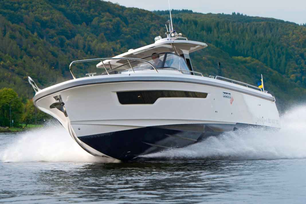 Two steps in the hull allow the Nimbus to glide smoothly over the water