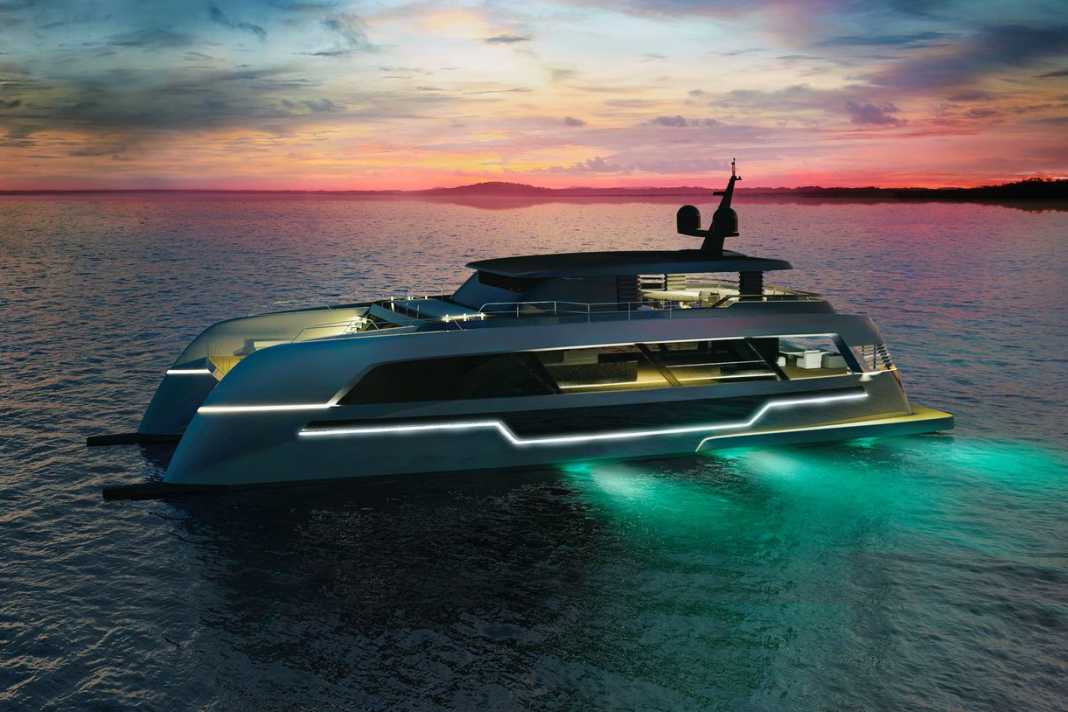 Nur vom Feinsten. Inspiriert vom Design der Supersportwagen kreiert Sunreef einen Katamaran der Extraklasse. Die enorme Breite schafft Platz für einen Salon im Ballhaus-Format und eine Eigner-Suite mit Bad und Terrasse. Darüber hinaus gehören drei Gästekabinen und eine Fly mit Bar und Whirlpool zum Standard. Dass Wünsche wie ein Fitnesscenter in der Beletage realisiert werden, versteht sich von selbst.

	Infos: http://www.sunreef-yachts.com